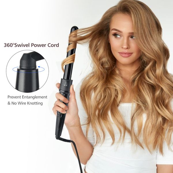 

3 in 1 electric hair curler ceramic spiral wave curling iron heating curly hair stick curler fashion hairÂ styling tools perfections