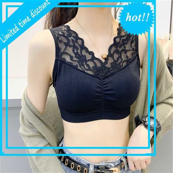 

women clothing 2021 summer short mouw edge cami crop vest holder blouse shirt black lace cropped tank, White