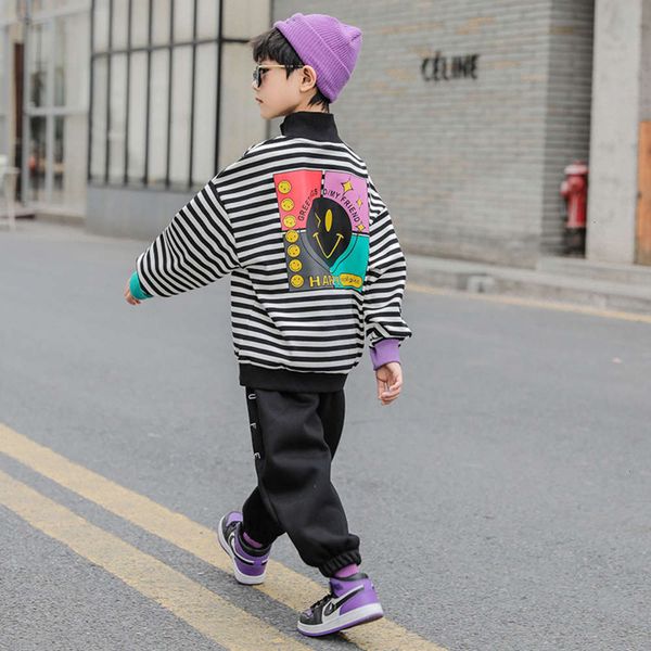 

and autumn plus winter cashmere sweater 2020 new handsome thickened children's t-shirt boys' bottom shirt han banchao iv9u, Black