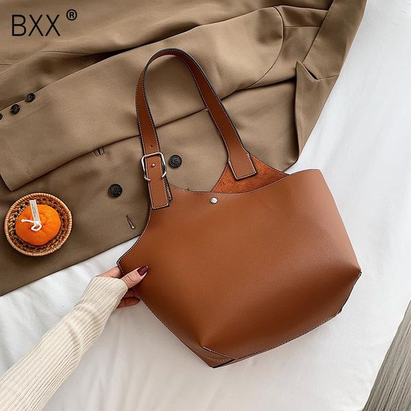 

bxx] pu leather high capacity bags for women 2020 autumn winter shoulder handbag female fashion trending travel hand bag ho570