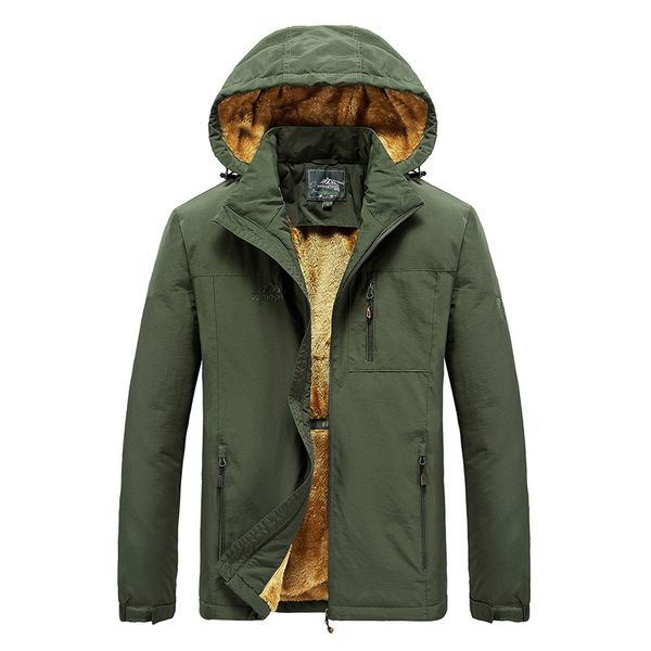 

Winter Coat Men Hooded Thick Coat Jacket Windbreaker, Black;brown