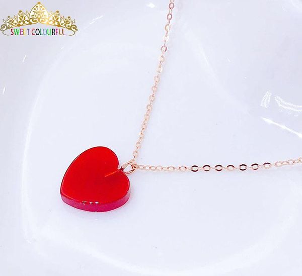 

jewelry 18k gold heart-shaped 18k necklace, Silver