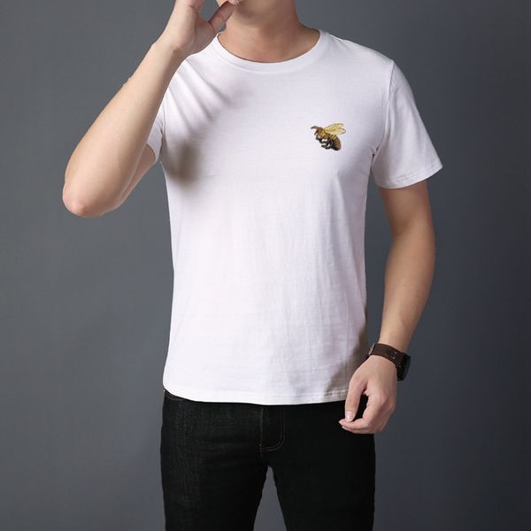 

men's t-shirt 2020 new designers t shirts mens slim short sleeve fashion casual round neck short sleeve letter decoration, White;black