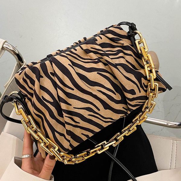 

zebra pattern small shoulder bags for women 2020 casual handbags and purses leopard women's trend lux chain hand bag