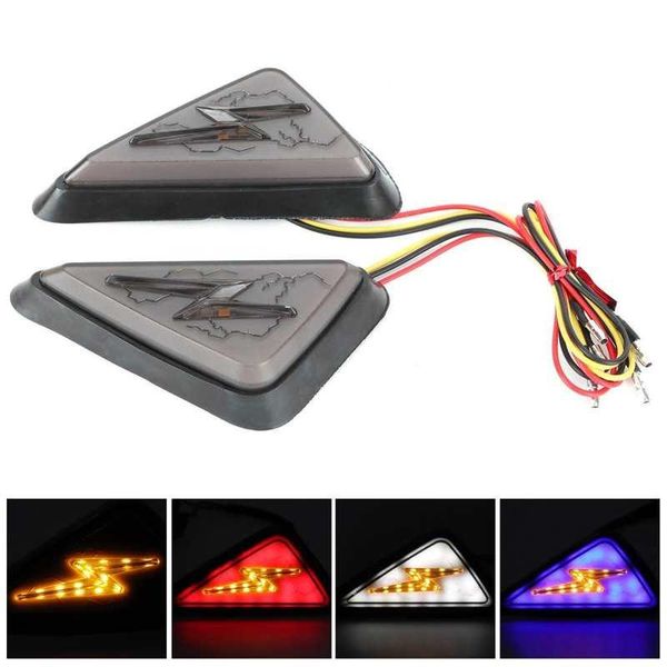 

traffic light 2pcs led motorcycle turn signal doucle color driving