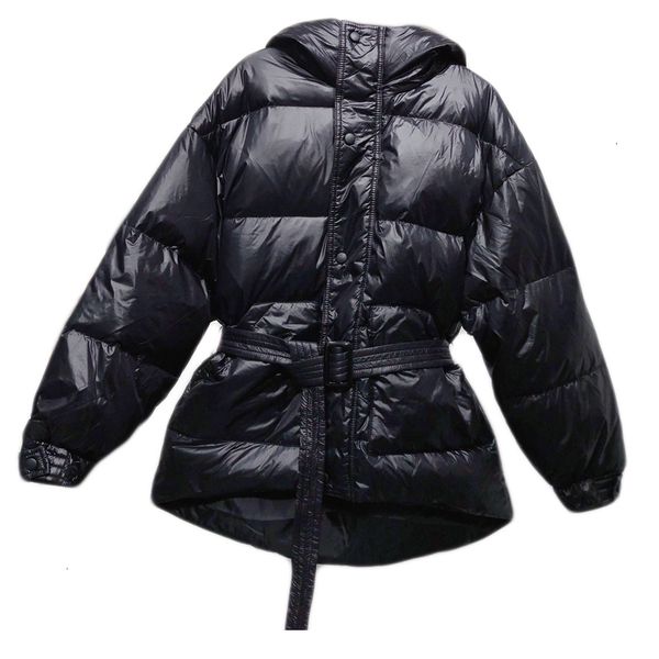 

winter 2020 "women's super light warm white duck feather parca cap, women's autumn coat, overcoat with belt