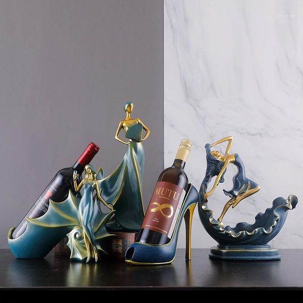 

tablewine racks creative dancing girl rack resin craft gift decoration living room dining cabinet home decorations furniture1