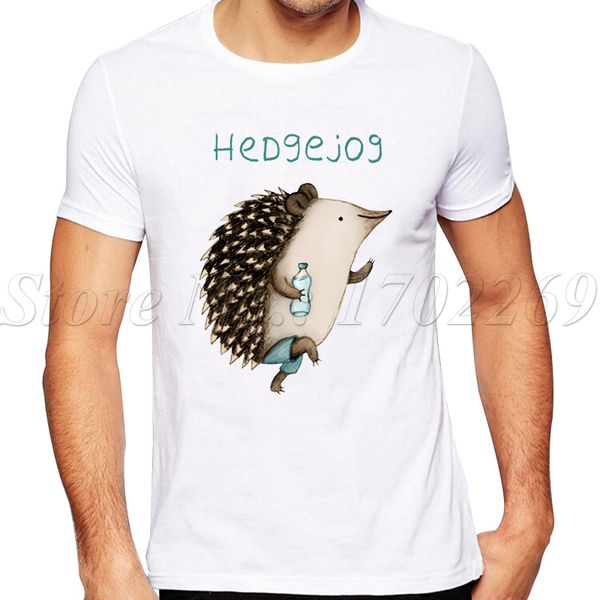 

2019 new fashion hedgejog printed men t-shirt short sleeve hipster summer cool hedgehog design tees sport hooded sweatshirt hoodie