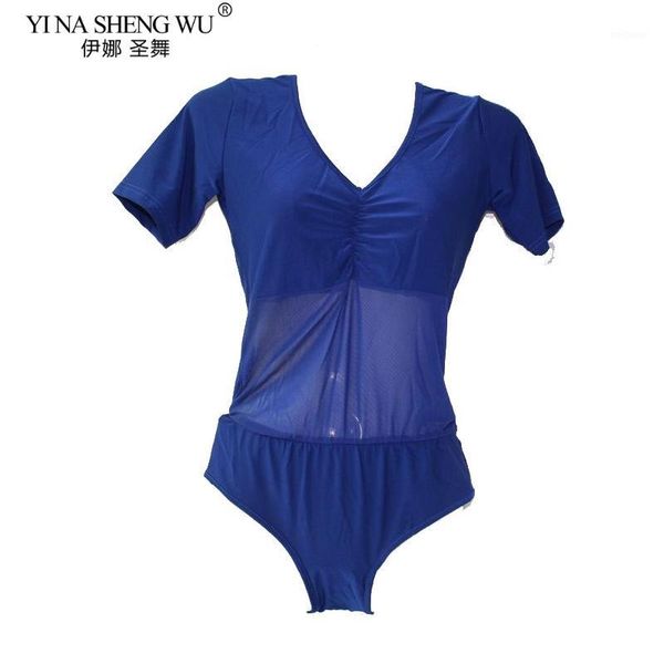 

new arrival crystal cotton mesh belly dance bodysuit bottoming women short sleeve bellydance body practicewear1, Black;red