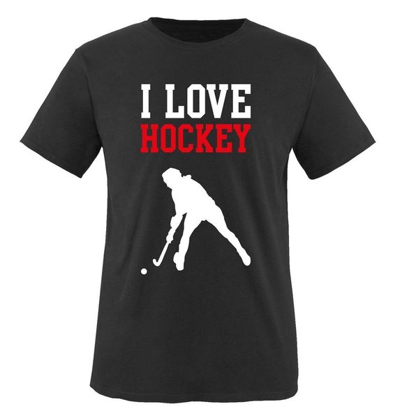 

sport fashion 100% cotton summer i love hockeys - herren t-shirt tee shirt