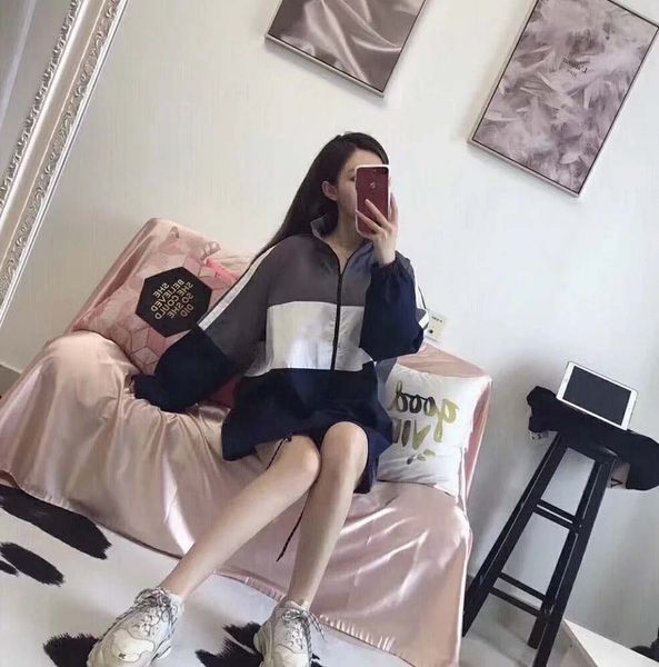 

дизайнер женщины куртка с letters печати синий белый серый цвета щитовые high уличная одежда классический os тип jacket размер m-xl -1, Black;brown