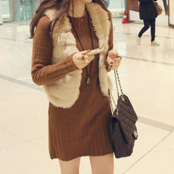 

suit-dress 's hair scissors transverse bar vest waistcoat keep warm baby loose coat women joker imitate leather and fur 20, Black