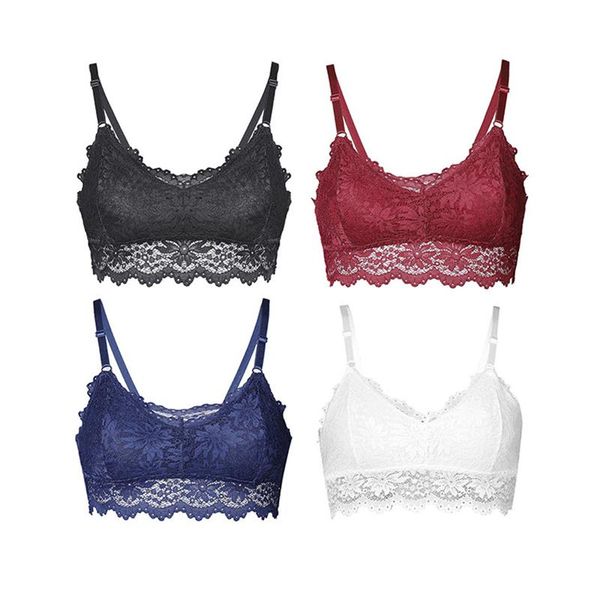 

sunflower lace bras bralette crop breast wrapping tube with chest pad crop women sleeveless clothes, Black;white