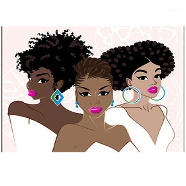 

5d diy diamond painting african women cross stitch full square round diamond embroidery needleworks pictures by numberzp-20721