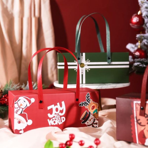 

stobag 5pcs toy to the world merry christmas protable paper box celebrate candy chocolote biscuit packaging new year gift pack bbycvp