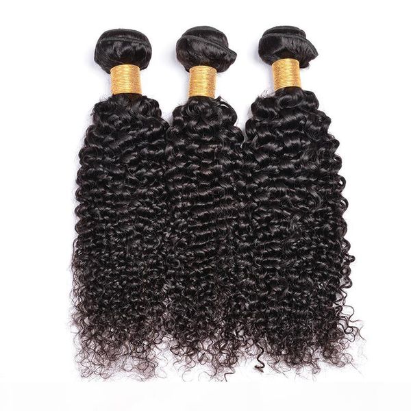

modern show 8a mink 3 pieces straight body loose yaki kinky curly unprocessed brazilian peruvian mongolian human hair weave bundles, Black