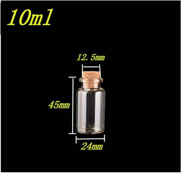 

10ml 1l 15ml glass bottles with cork empty glass bottles crafts glass jars vial containers for decoration 100pcs jllfge