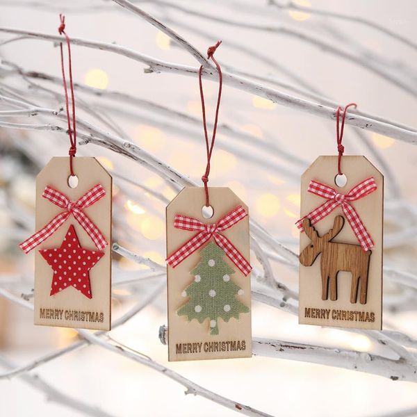 

christmas decorations decoration wooden tag creative home tree pendant1