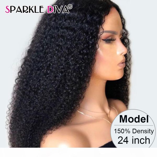 

malysian kinky curly human hair wigs pre plucked 13x1 lace part wig remy 150% density 26 inch human hair wigs for black women