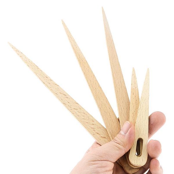 

5 pcs/set diy wooden weaving loom tools big eye needle tapestry knitting tool wooden weaving jllznk, Silver