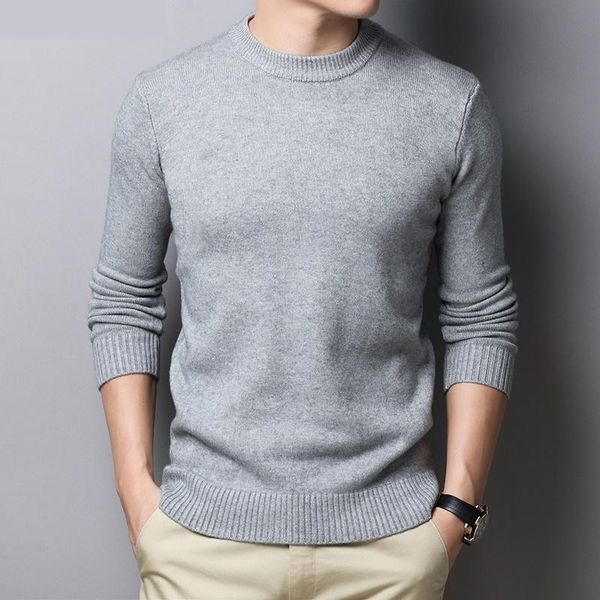 

men round neck long sleeve knit sweater tide fashion thick warm slim men's winter sweaters 1089, White;black