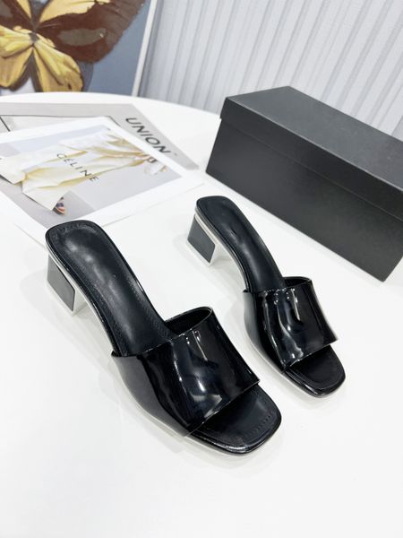 

latest brand women shoes sliders slides foam runner sandal designer slippers genuine leather pearl element original super soft silk upper, Black