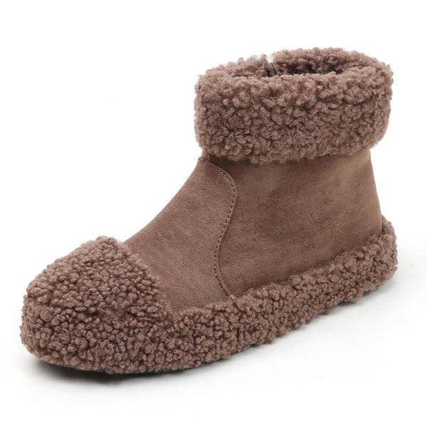 

vlevet ankle boots for women winter shoes flat 2020 new ladies winter boots snow for women bota mujer plush, Black