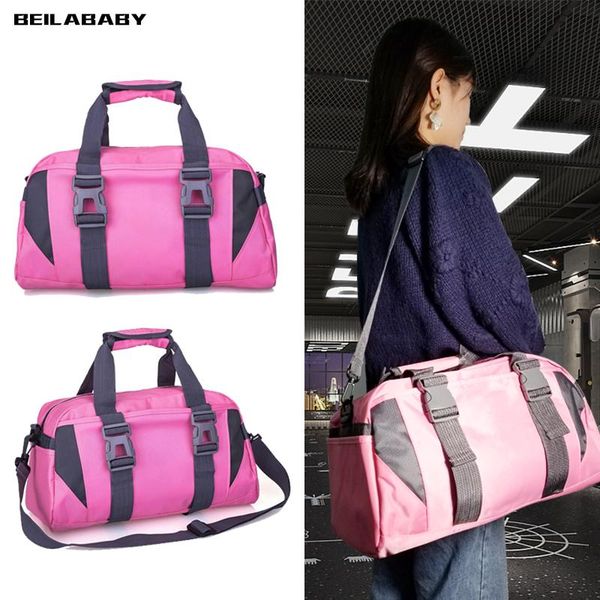 

outdoor bags gym fitness for women pink travel bag waterproof yoga exercise sports shopping female handbags gift girlfriend 2021