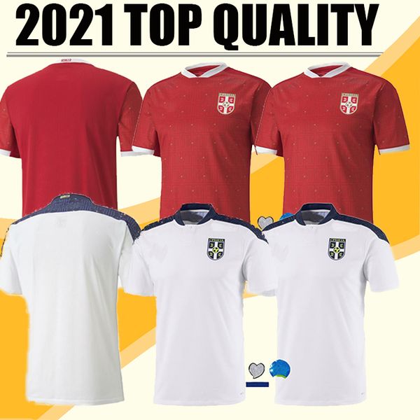 

20 21 serbia national football team soccer jerseys 2021 #6 ivanovic #9 a.mitrovic maillots de football man football shirt uniforms, Black;yellow