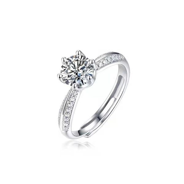 Designer di lusso con anello di diamanti, temperamento classico della moda, anello a stella, pieno di personalità, regalo di coppia, gioielli di fidanzamento per feste da donna