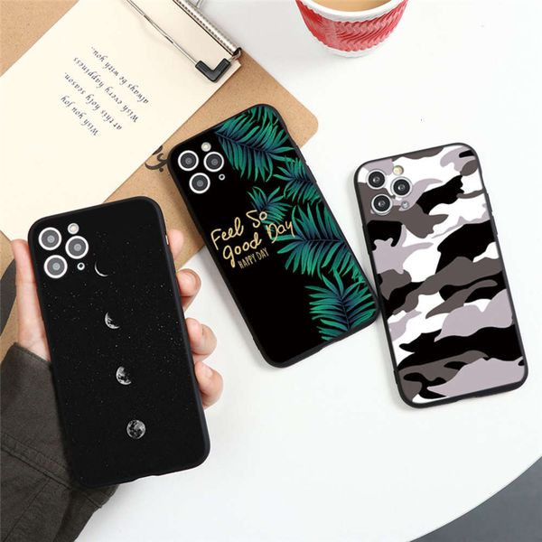 

mobile phone soft silicon sheath, camouflage sheath and blade dign and moon for vip 8 7 6s plus xr x 11 pro xs max 5s se 2020 se2 2