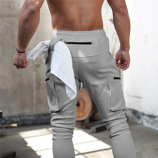 

running pants men's sports jogging pocket sweatpants cotton camouflage thletic training trousers for man athletic1, Black;blue