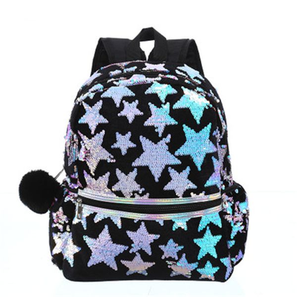 

harjoben sequined motif school bags teen girls travel backpacks lightweight rucksack y0125