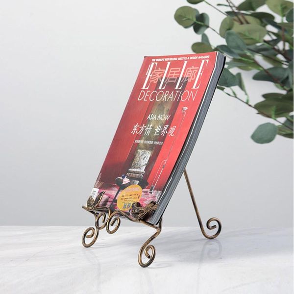 

decorative objects & figurines table iron display rack po frame decoration flower leaf shape european style foldable stand