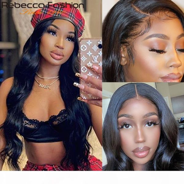 

360 lace frontal wig brazilian body wave wig 13x4 lace front human hair wigs for black women rebecca remy hair 4x4 closure wigs, Black;brown