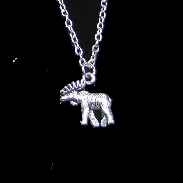 Moda 18 * 16 milímetros Moose cervos Pingente Colar Chain Link Mulher Choker colar de jóias criativa partido presente