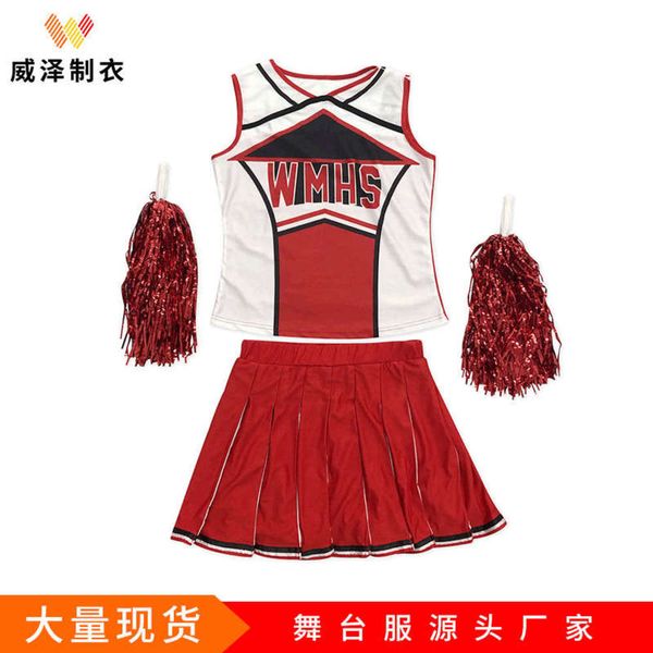

student cheerleading stage chorus performance wmhs costume, Black;gray