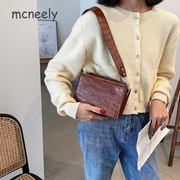 

cross body autumn and winter stone pattern small bag women's fashion korean retro messenger leisure harbor square