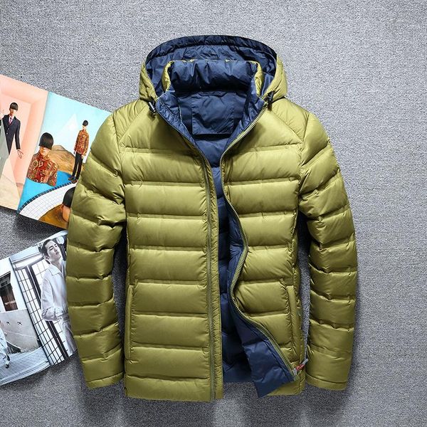 

chaqueta de plumn de marca para hombre, abrigo invierno pato blanco clido, parkas con capucha, chaquetas acolchadas para, Black