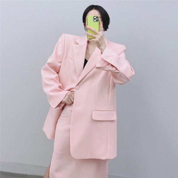 

england style simple solid chic suit set for ladies elegant fashion simple all-match suit set chic suit+long high waist skirt, White