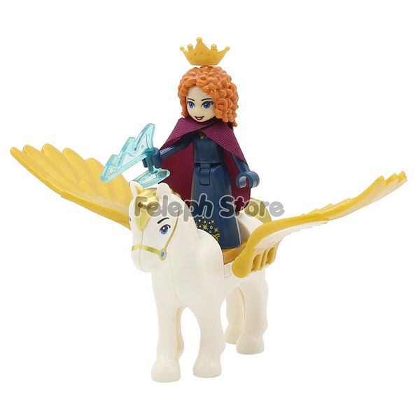

single toy animal flying horse building blocks mermaid cinderella doll princess girls figures sets models diy toys wmtpob mywjqq