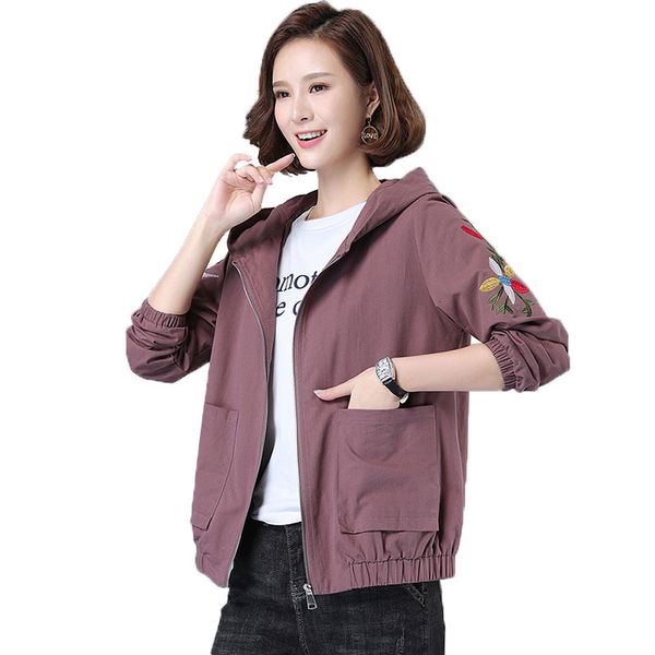 

female middle-aged coat mother autumn fresh casual winter cotton with embroidered blouse r430 h2qk, Tan;black