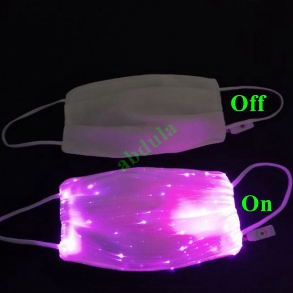 

100pcs glowing 7 colors luminous led face veil masks for christmas party festival masquerade rave mask with dhl 1 nk0zb