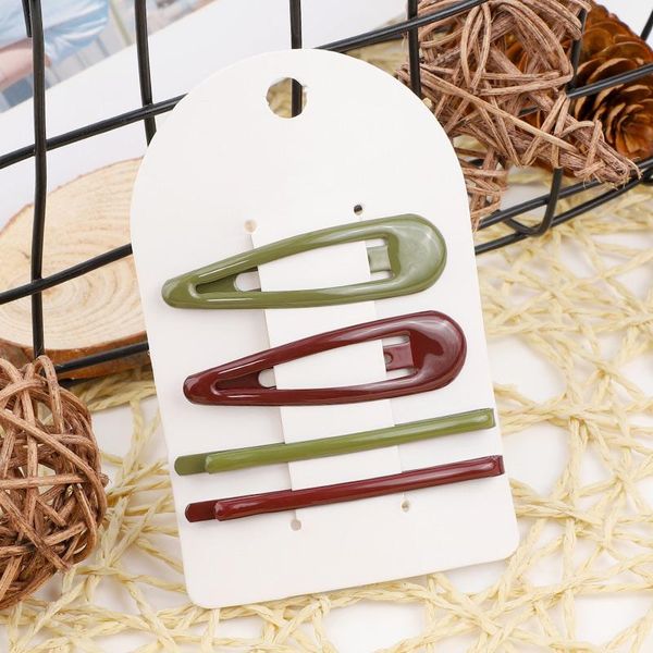 

клипы 4шт new color шпилька barrettes привязать волос для девочек детей женщины волос заколки metal hairgrip аксессуары для волос инструмент, Black;brown