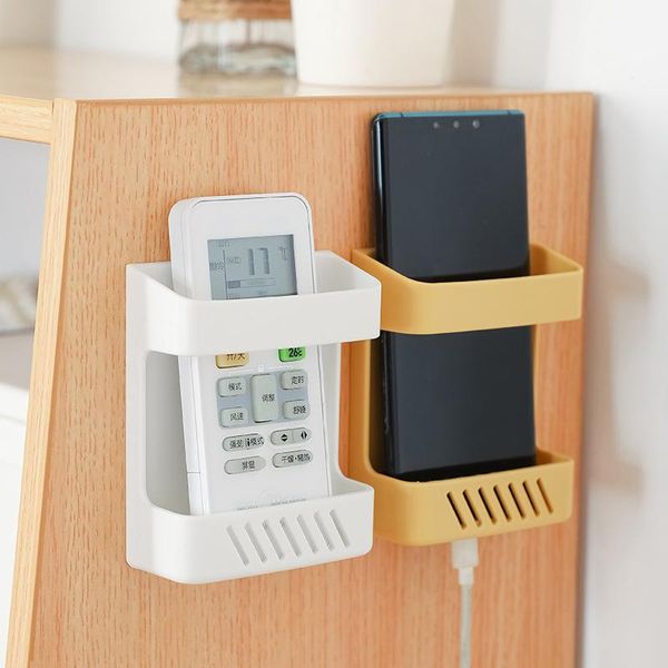 

bedside mobile phone storage shelf hanger-punching bathroom kitchen wall storage box quick drain without water accumulation