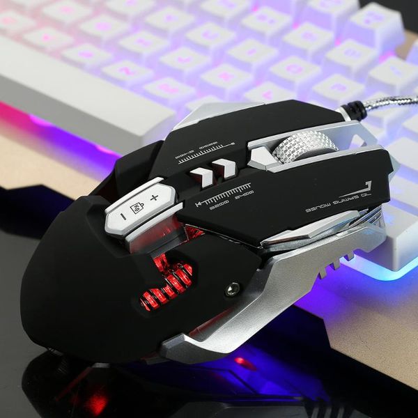 

mice wired rgb gaming mouse 11 programmable buttons 3200 dpi adjustable with fire button for lapcomputer pro gamer