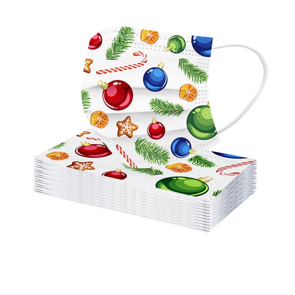 

10 / 50шт unisexo одноразовая mscara быстрая доставка masque оголовье printed рождество мягкие маски для взрослых 3-слойный маски wmtetz dh