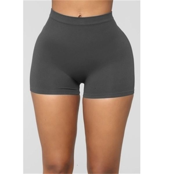 

new tight high waisted elastic shorts, Gray