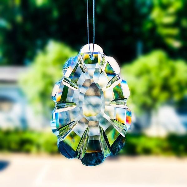 

suncatchers chakra crystal prism drop hanging glass pendant ornament fengshui garden light catchers christmas tree hanging decor h bbymyb