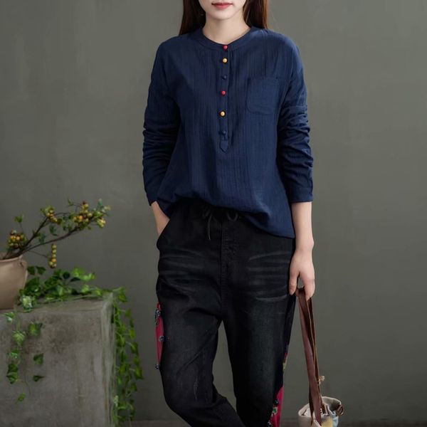 

xl-4xl plus size pink cotton linen casual solid blouse long muslim t0r2, White